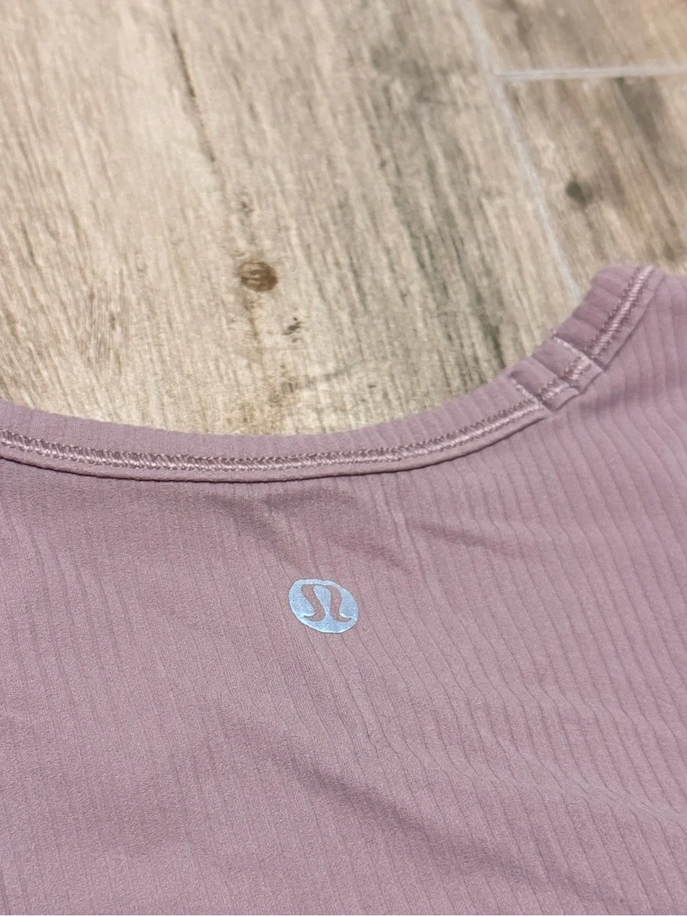 Lululemon Size 4 All It Takes Nulu Ribbed Mauve Twilight Rose Crop Top T Shirt